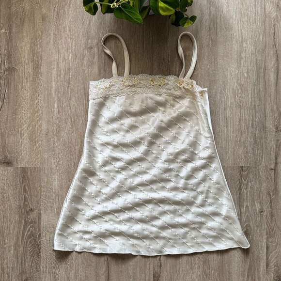 Vintage y2k Cream Sparkly Camisole - Picture 1 of 6